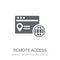 Remote access icon. Trendy Remote access logo concept on white b