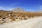 Remote, Barren volcanic landscape of the Atacama Desert, Chile