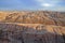 Remote, Barren volcanic landscape of Valle de la Luna, in the Atacama Desert, Chile