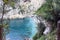 Remote beach named `Fakistra` at Pelion in Greece