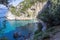 Remote beach named `Fakistra` at Pelion in Greece