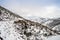 Remote Berber village after snow fall in Atlas mountains