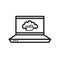 Remote or cloud access, data sharing icon