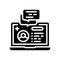 remote consultation glyph icon vector illustration