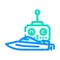 remote control boat racing color icon vector illustration