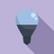 Remote control bulb icon flat vector. Inside remote