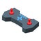 Remote control joystick icon isometric vector. Radio toy