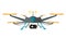 Remote Controlled Drone with Camera Vector. Flat Design