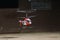 Remote controlled toy helicopter in flight