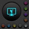 Remote desktop dark push buttons with color icons