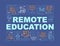 Remote education word concepts banner