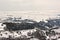 Remote farmland on the snow covered moors