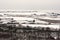 Remote farmland on the snow covered moors