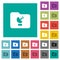 Remote folder square flat multi colored icons