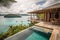 remote island retreat with a private infinity pool and stunning views of the ocean