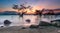 The remote mangrove beach at Cape Panwa in Phuket, Thailand