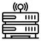 Remote server icon, outline style