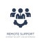 remote support icon. Trendy flat vector remote support icon on w