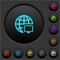 Remote terminal dark push buttons with color icons