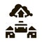 remote work with cloud store icon Vector Glyph Illustration