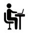 Remote working, Coworking, freelancer vector icon illustration