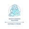 Remote working solutions blue concept icon