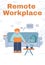 Remote workplace poster template