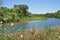 Remoulins and Gardon river in France