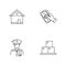 Removal of property linear icons set