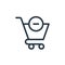 remove from cart icon vector from ecommerce shopping concept. Thin line illustration of remove from cart editable stroke. remove