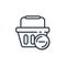 remove from cart icon vector from sales concept. Thin line illustration of remove from cart editable stroke. remove from cart