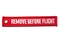 Remove before flight badge