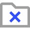 Remove folder, delete, cross vector icon