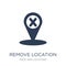 Remove Location icon. Trendy flat vector Remove Location icon on