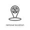 Remove Location icon. Trendy modern flat linear vector Remove Lo