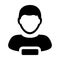 Remove Profile icon male user person avatar with minus symbol in flat color glyph pictogram