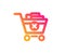 Remove Shopping cart icon. Online buying. Vector