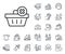 Remove Shopping cart line icon. Online buying. Cash money, loan and mortgage. Vector