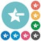 Remove star flat round icons