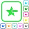 Remove star vivid colored flat icons