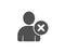 Remove User simple icon. Profile Avatar sign.