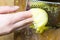 Removing the zest from the lemon. an ingredient for delicious dishes