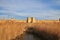 The rempart of Aigues mortes, view of the public parc and the wall of the city of Aigues Mortes, France