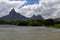 Rempart and Mamelles peaks, from Tamarin Bay