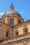 The Renaissance brick dome of the cathedral of Urbino, Italy