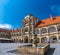 Renaissance castle at Moravian Trebova (Moravska trebova), Czech republic. View of courtyard of historical palace