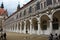 Renaissance colonnade of Stalhoff, stables courtyard of Saxony Royal Palace, Dresden, Germany