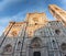 Renaissance facade of Florence cathedral in the evening light