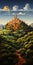 Renaissance-inspired Mountain Painting With Dalhart Windberg Style