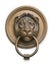 Renaissance lionhead knocker from hungary on white